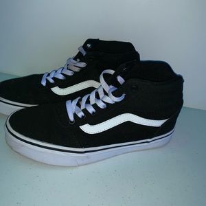 Black Hightop Vans. Size 8
